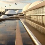 Edifício do Congresso Nacional em Brasília, simbolizando candidatura ao Senado.