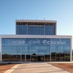 Edifício da Caesb em Brasília, representando divulgação de resultados provisórios de concurso público.