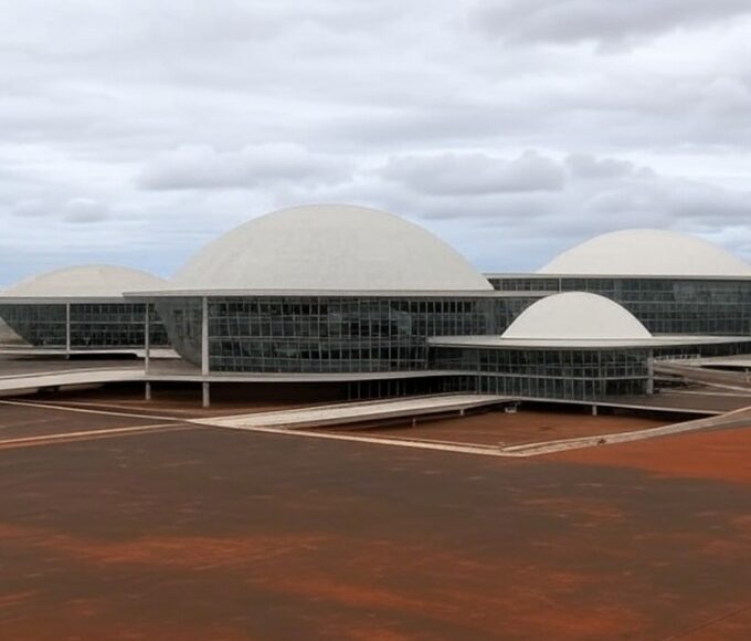 Edifício da CLDF em Brasília alertando para persistência da hanseníase e falhas no sistema de saúde do DF.