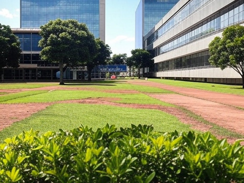 Campus da UnDF em Brasília, representando prorrogação de inscrições para 214 vagas remanescentes.