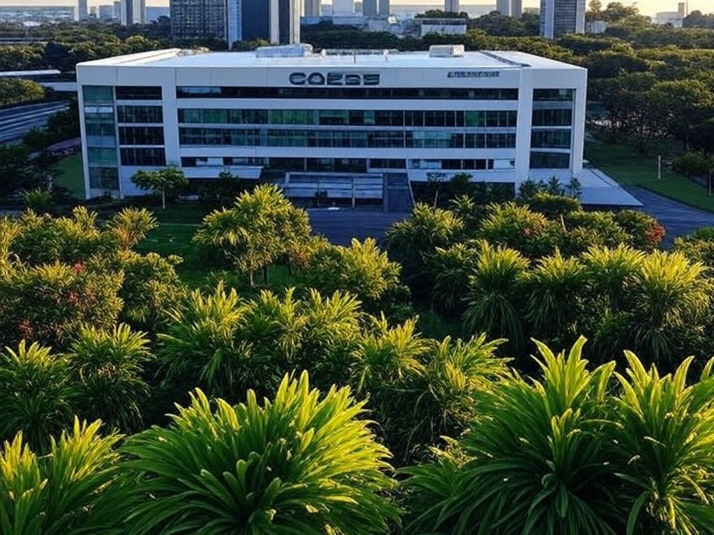 Edifício da Caesb em Brasília divulgando resultados provisórios de avaliação biopsicossocial e heteroidentificação em concurso.