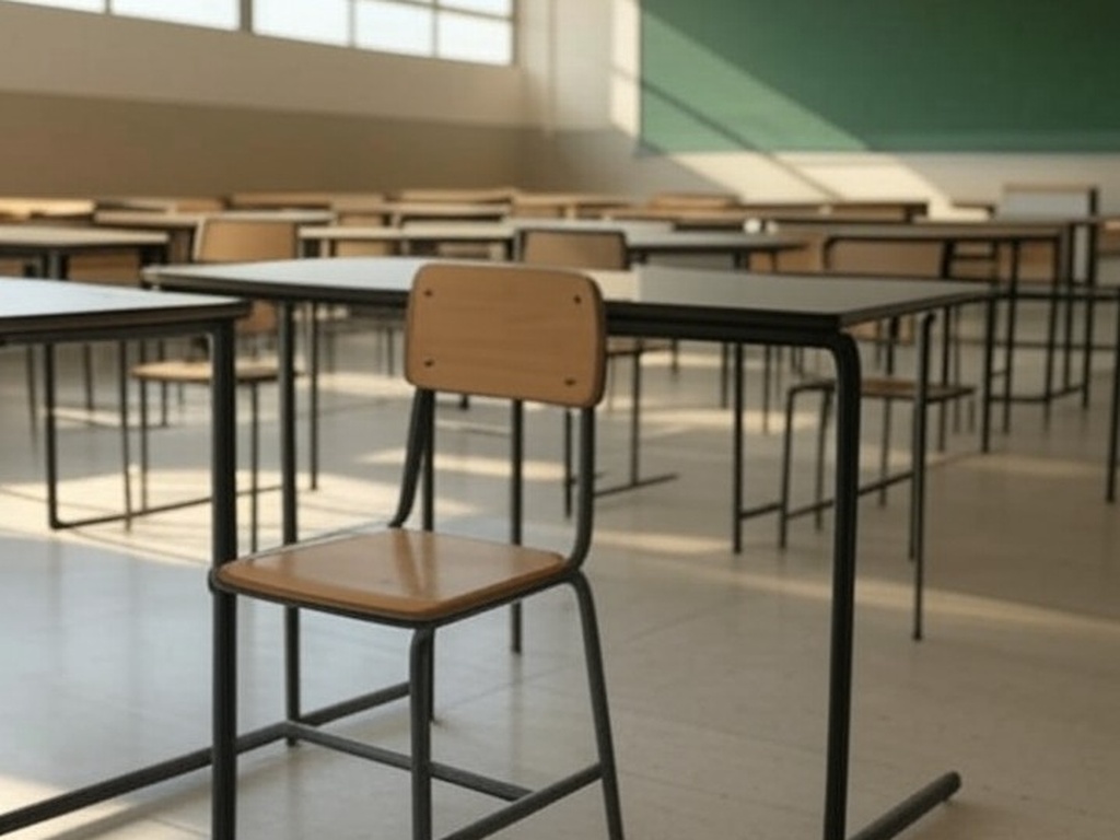 Escola pública vazia em Brasília, simbolizando lei da CLDF que limita mandatos escolares e ameaça estabilidade educacional no DF.