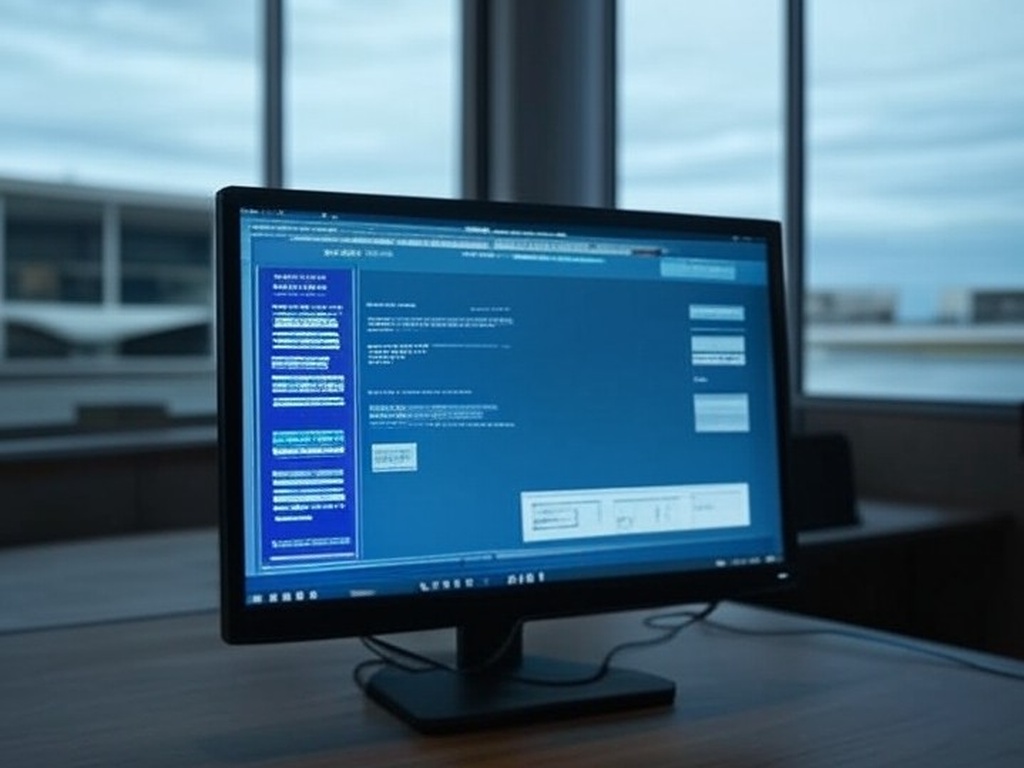 Tela de computador com site falso de pagamento da CAESB, alertando para golpes online no DF.