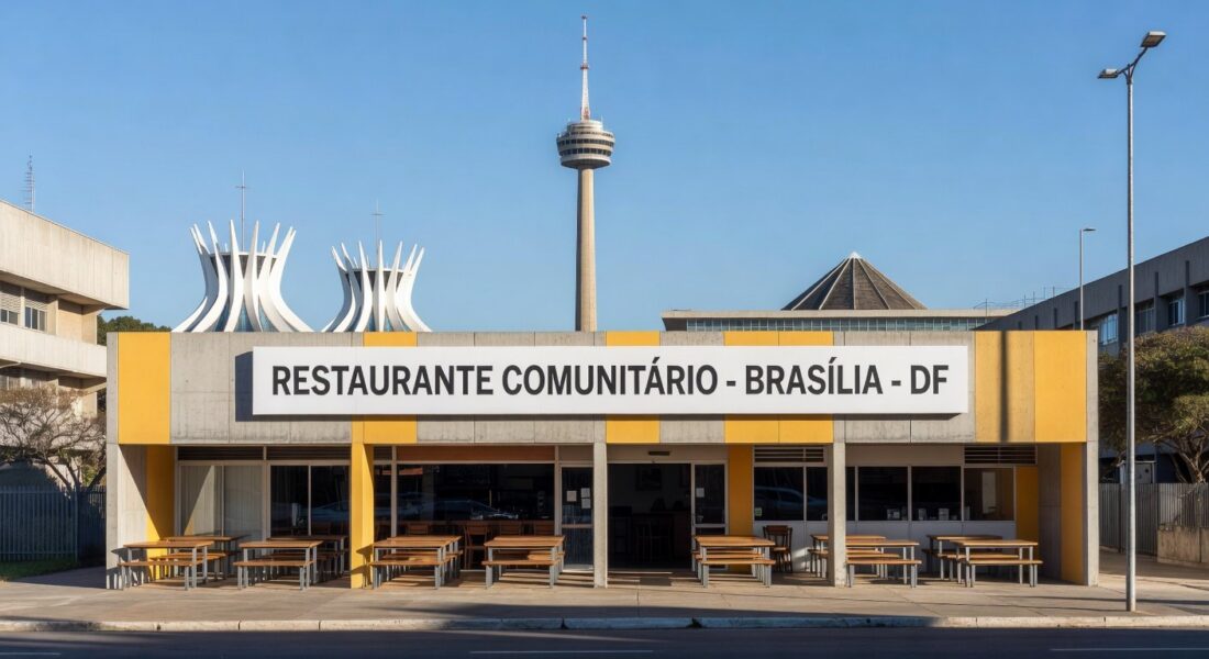 Restaurante comunitário em Brasília com tempo de espera reduzido para 20 minutos.