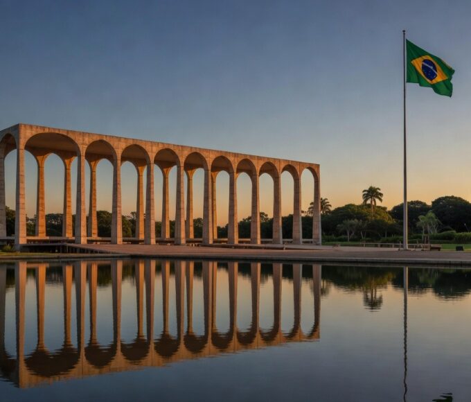 Palácio Itamaraty em Brasília, representando alerta de viagens para Irã, Israel e Emirados Árabes Unidos.