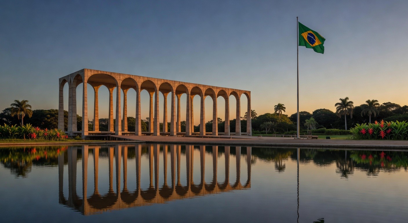 Palácio Itamaraty em Brasília, representando alerta de viagens para Irã, Israel e Emirados Árabes Unidos.