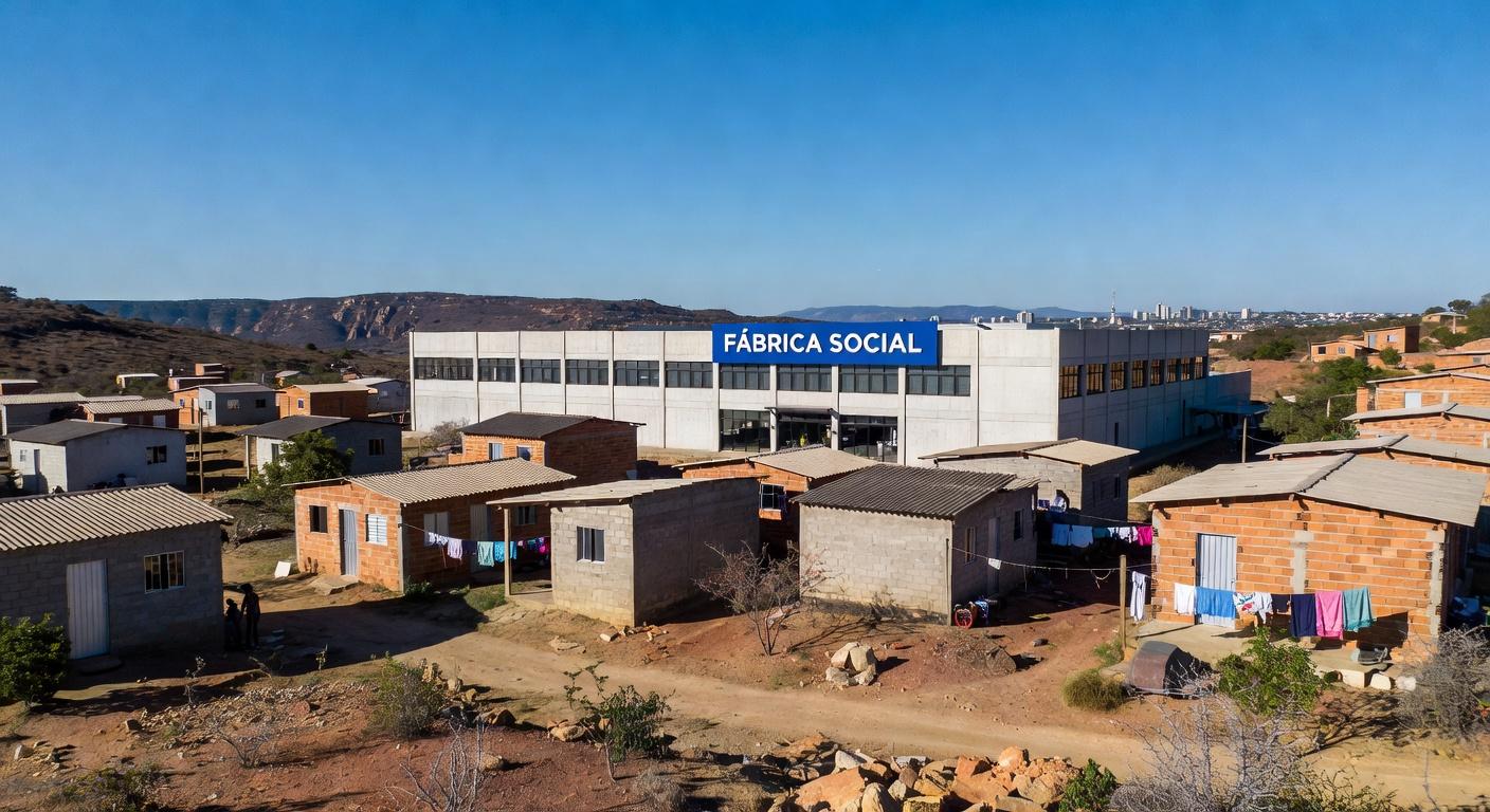 Edifício da Fábrica Social inaugurado no Sol Nascente, Brasília, oferecendo vagas para vulneráveis.