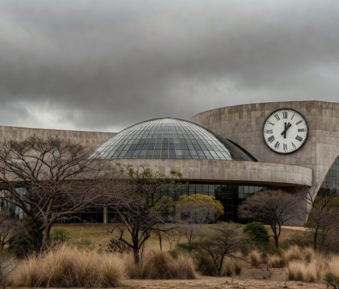 Fachada da Câmara Legislativa do DF sob céu nublado, representando projeto contra exclusão de idosos no trabalho com dúvidas sobre eficácia.