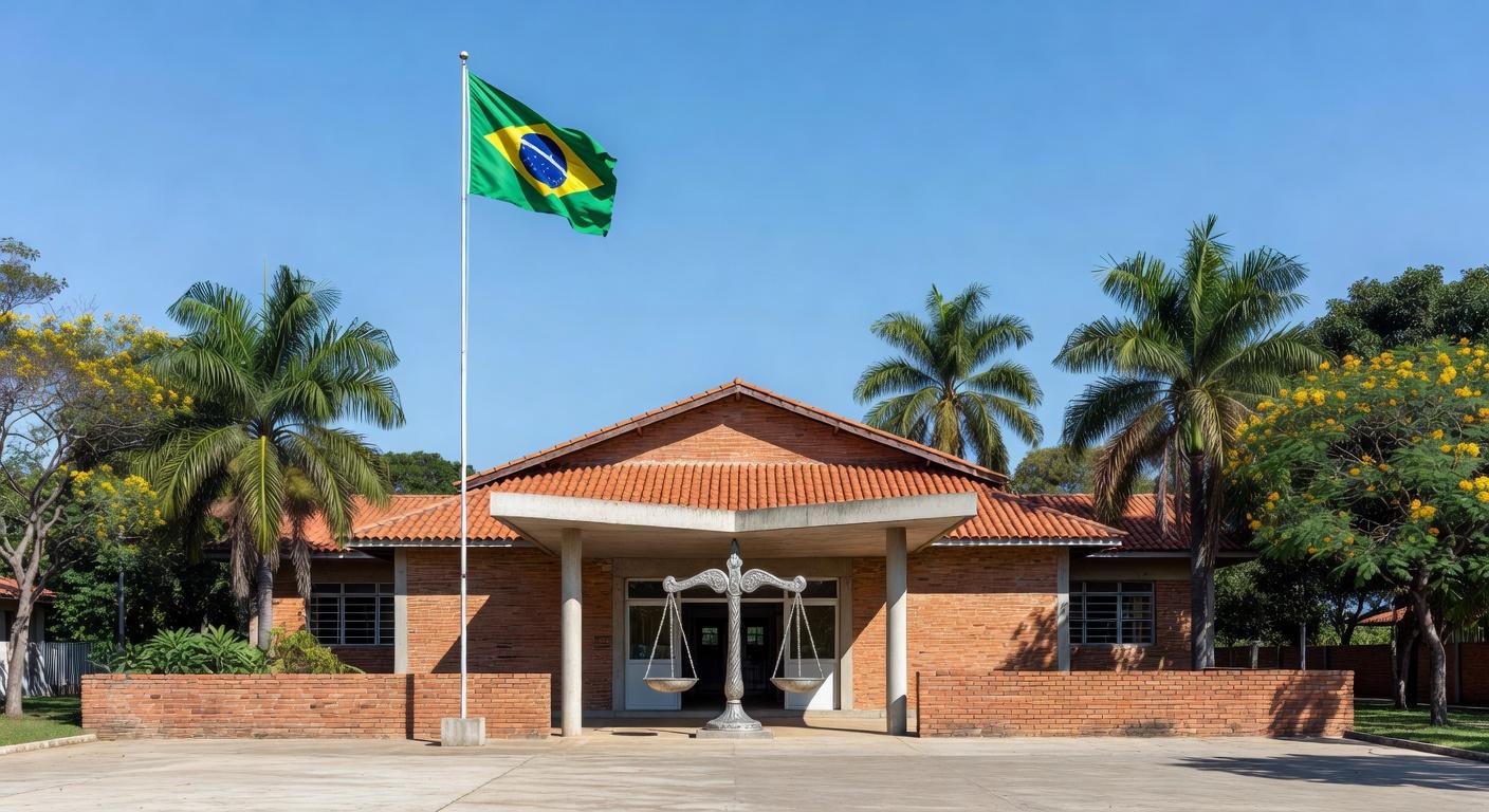 Escola pública em Sobradinho com elementos de atendimento jurídico gratuito da Defensoria Pública.
