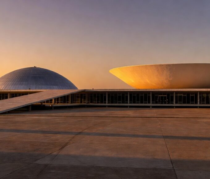 Congresso Nacional em Brasília representando sucessão política e resposta sobre poder no MDB