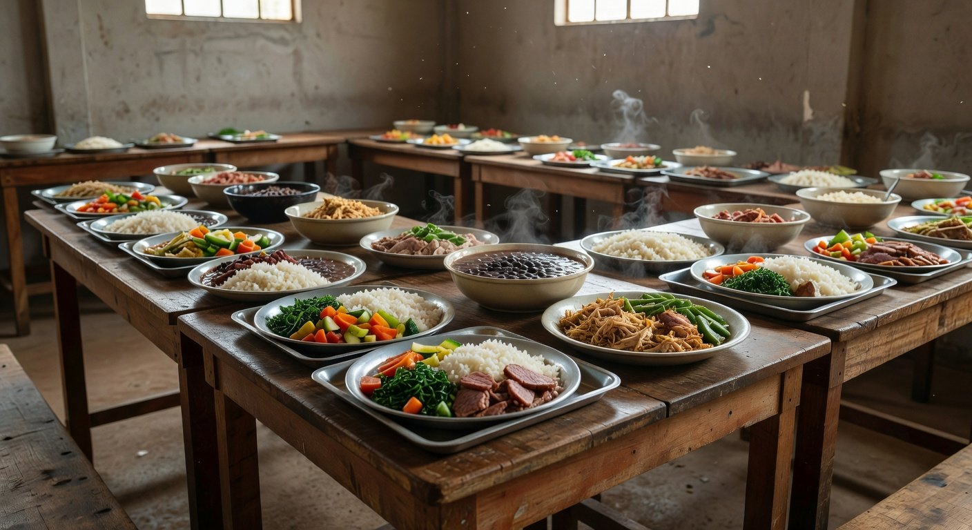 Restaurante comunitário com refeições servidas em Brasília