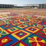 1 de 1 montagem-do-tradicional-tapete-de-corpus-christi-na-esplanada-dos-ministerios-em-brasilia-metropoles-8 - Foto: HUGO BARRETO / METRÓPOLES @hugobarretophoto