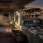 Prédios públicos abandonados em Brasília representando subfinanciamento na educação, saúde e cultura no DF