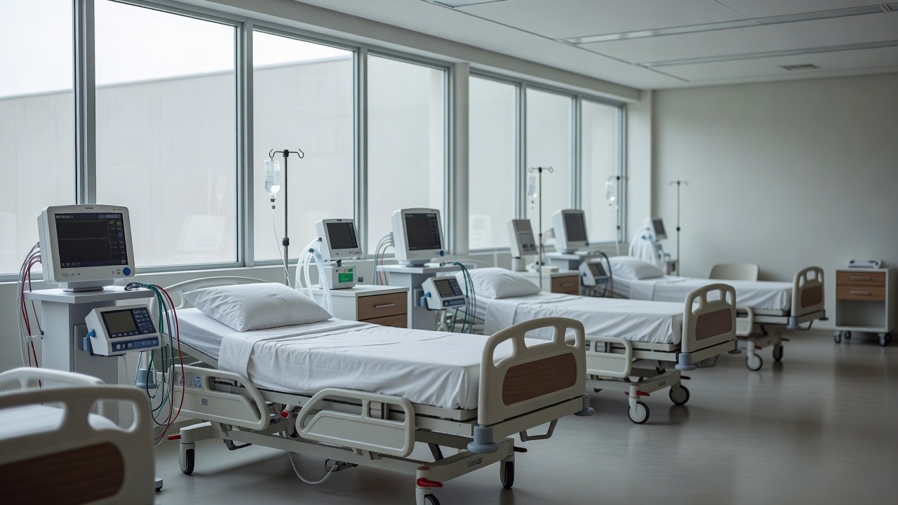 Interior de UPA em Brasília com equipamentos médicos para problemas respiratórios