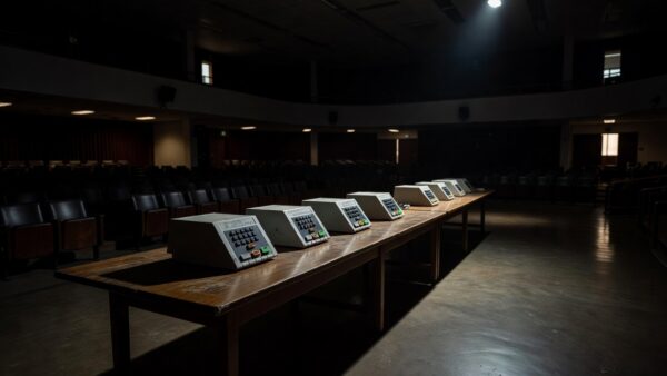 Plenário vazio da CLDF com mesa de debates durante seminário sobre paridade de gênero