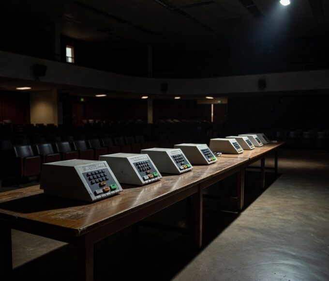 Plenário vazio da CLDF com mesa de debates durante seminário sobre paridade de gênero