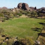 Campo de futebol em monumento natural de Sobradinho, Distrito Federal