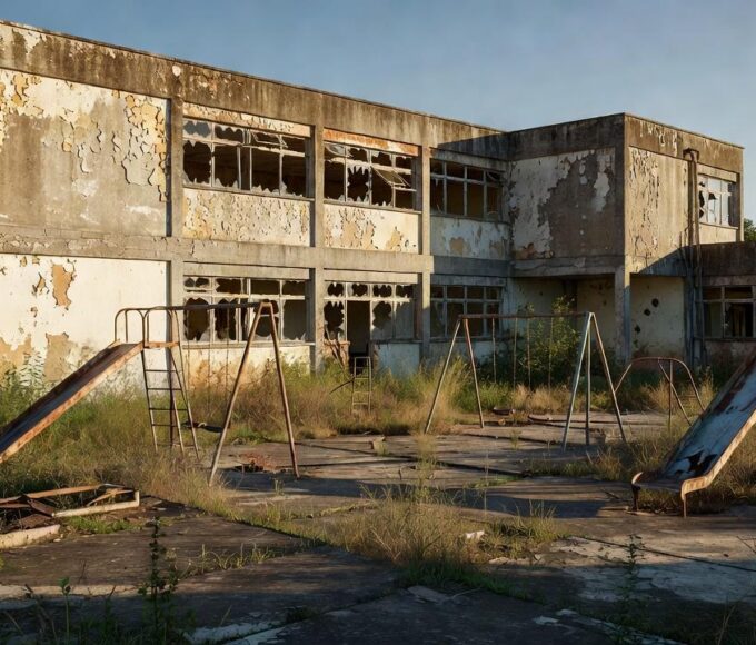 Escola pública deteriorada no DF expondo precariedade crônica