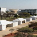 Pontos de vacinação montados em Brasília no Distrito Federal