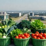 Cestas verdes com vegetais frescos para beneficiários do Cartão Prato Cheio no DF