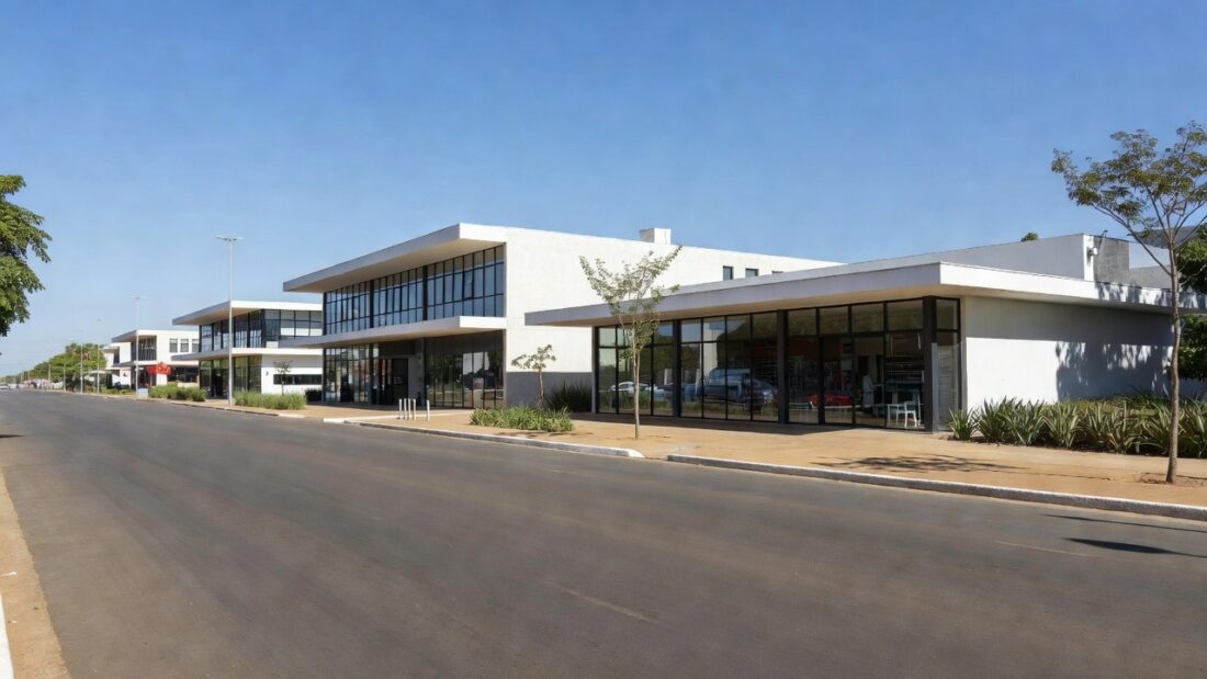 Centro comercial em Brasília representando o comércio do DF