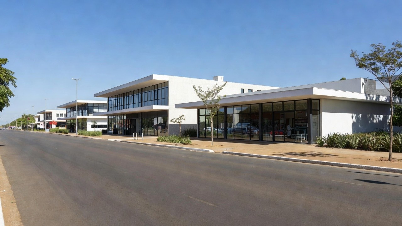 Centro comercial em Brasília representando o comércio do DF
