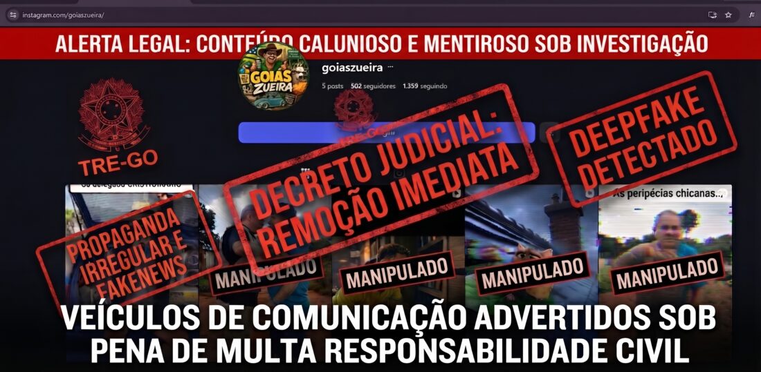 Justiça Eleitoral determina remoção de calúnias contra candidato Cristóvão Tormin em Goiás