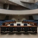 Interior da Câmara Legislativa em sessão solene com foco em gastos públicos