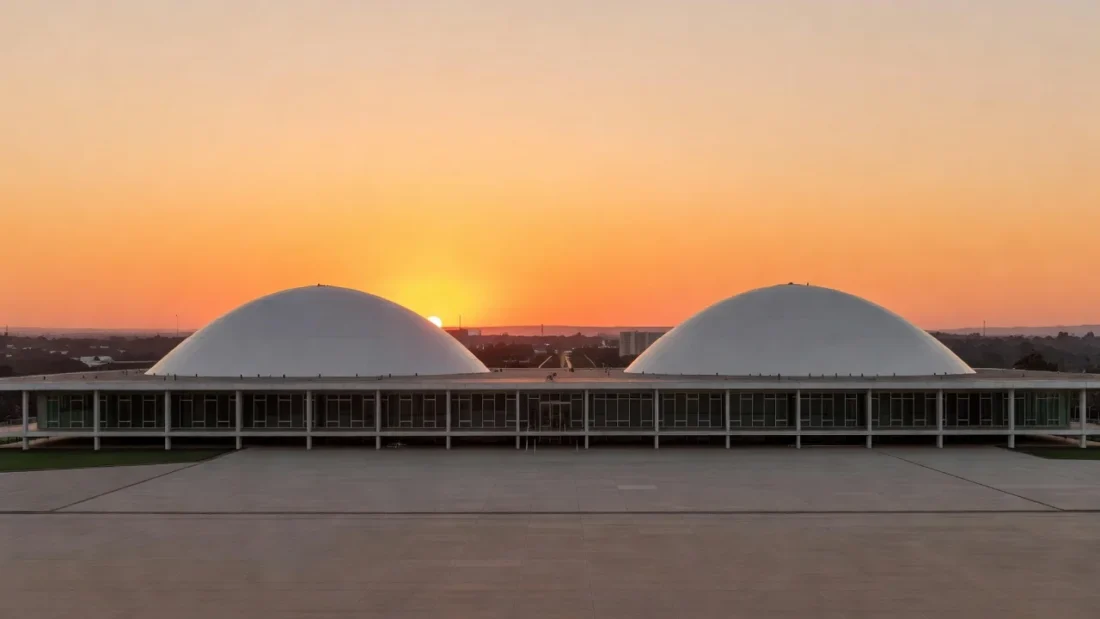 Congresso Nacional em Brasília simbolizando candidatura ao GDF