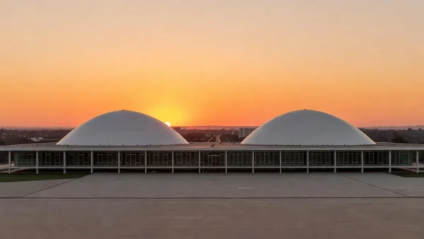 Congresso Nacional em Brasília simbolizando candidatura ao GDF