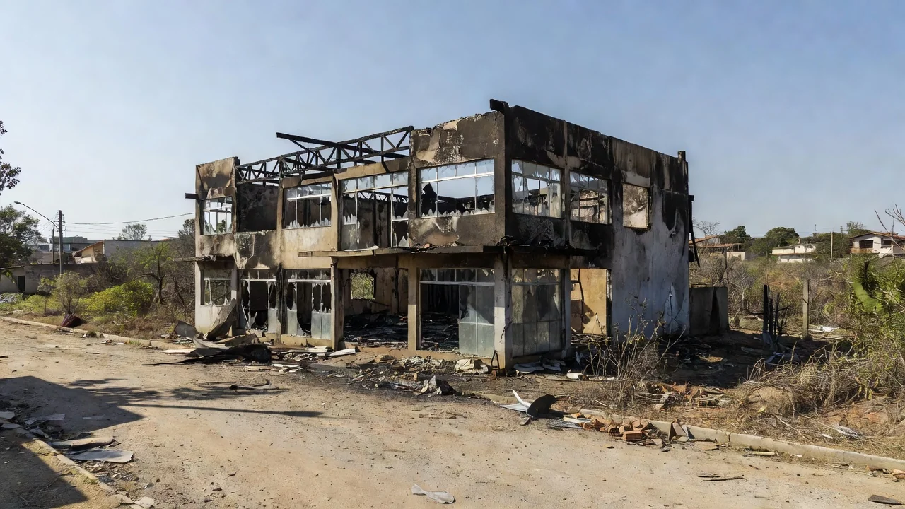 Comércio incendiado em Planaltina após ordem de incêndio