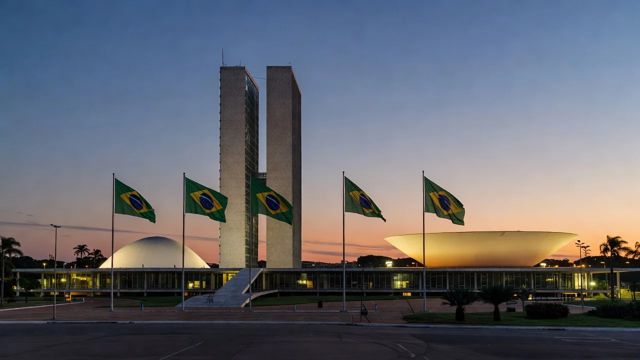 Congresso Nacional em Brasília simbolizando candidatura a deputado federal e defesa de servidores públicos