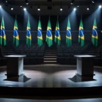 Debate presidencial: dinâmica incentiva a apresentação de propostas e a discussão dos principais temas do Brasil — Foto: Jornal Nacional/ Reprodução