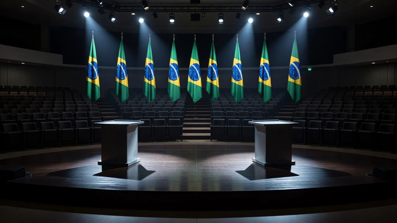 Debate presidencial: dinâmica incentiva a apresentação de propostas e a discussão dos principais temas do Brasil — Foto: Jornal Nacional/ Reprodução